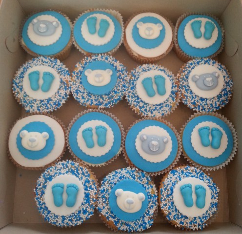 blauwwitte cupcakes